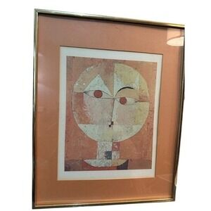 Paul Klee Senecio Head of Man Vintage Framed Art Print Cubist 20 x 16